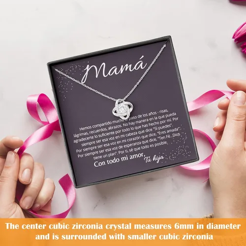 Miniatura 2 de Collar de nudo de amor Mama te quiero regalos para madre joyería para mamá en español collares españoles para mujer regalos familiares españoles