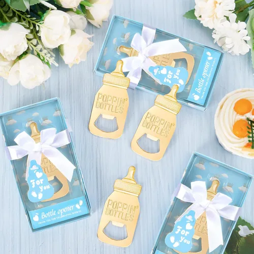 Miniatura 6 de 24 paquetes de abrebotellas Poppin para regalos de baby shower, regalos, decoraciones y recuerdos (azul, 24)
