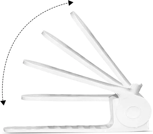 Miniatura 6 de Shoepal - Organizador de ranuras para zapatos, apilador ajustable y ahorro de espacio de almacenamiento, soporte de zapatos de doble cubierta