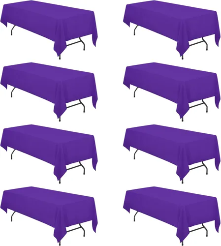Miniatura 162 de BRILLMAX 6 Pack de Manteles Azul Marino para Mesas Rectangulares de 8 Pies 90 x 156 Pulgadas - 8 pies Mantel Rectangular a Granel de Lino