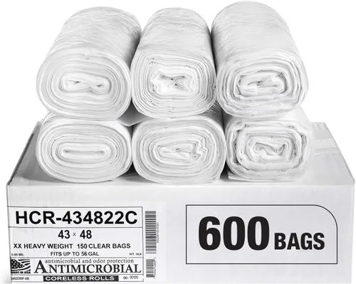 Miniatura 9 de Aluf Plastics Bolsas de basura de alta densidad, 10 galones, 1000 unidades, 6 micrones (eq), 24" x 24", transparentes, para baño, oficina
