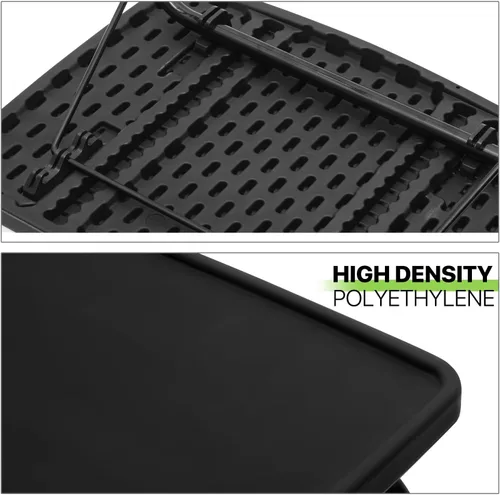 Miniatura 8 de Magshion Bandeja de TV inclinable ajustable de 22 pulgadas, mesa para cena en cama o sofá, cómoda mesa negra plegable con 3 ajustes de ángulo
