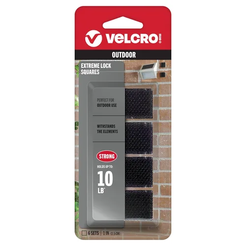 Velcro Brand Extreme Lock - Cuadrados de montaje | Construidos para soportar condiciones climáticas adversas | Fija dispositivos electrónicos,