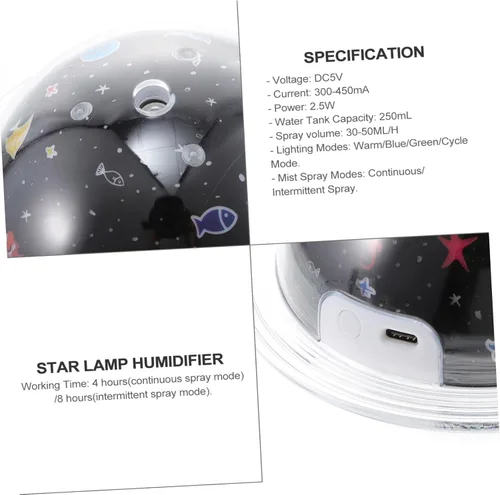 Miniatura 8 de Amosfun 1 Unidades de luz nocturna difusores esenciales USB portátil difusor esencial humidificador fragancia difusores componente de lámpara