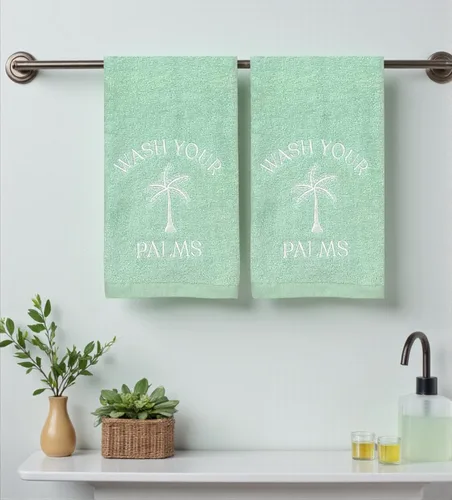 Miniatura 22 de Serafina Home Toallas de mano náuticas para huéspedes: Coastal Love Anchors The Soul, 2 piezas suaves y absorbentes