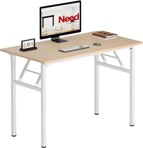 Miniatura 32 de Need AC5AW - Escritorio pequeño plegable, resistente y robusto para computadora, oficina en casa, dormitorios y espacios pequeños, no requiere Roble