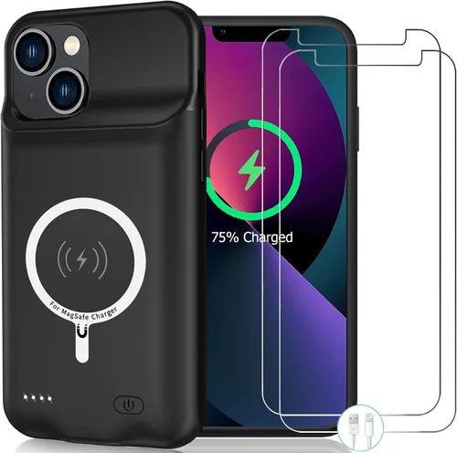Miniatura 8 de Funda de batería para iPhone 8/7/6S/6/SE 2020/SE 3, 10000mAh Funda protectora de carga portátil recargable compatible con iPhone 8/7/6S/6/SE 2020/SE
