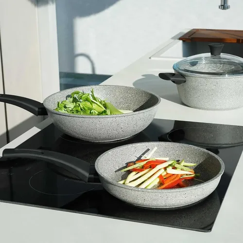 Miniatura 2 de Flonal Pepita Bronze Juego de utensilios de cocina antiadherentes de aluminio forjado de 8 piezas (gris)