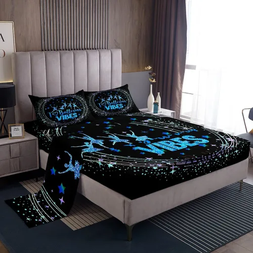 Miniatura 15 de Juego de sábana bajera ajustable de teñido anudado para niñas, juego de ropa de cama con diseño de arco iris degradado de arcoíris, lindo juego