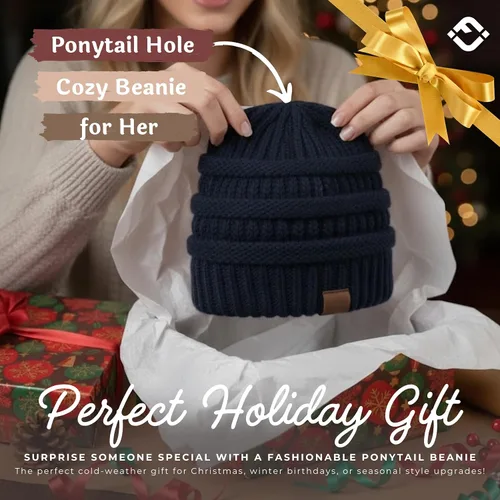 Miniatura 91 de Funky Junque - Gorro para mujer con ranura para cola de caballo