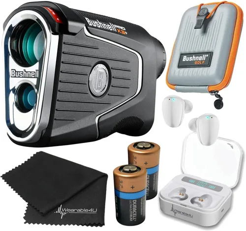 Miniatura 3 de Bushnell PRO X3 / Pro X3+ Plus - Telémetro láser avanzado de golf con funda de transporte incluida, mosquetón, paño para lentes y paquete de 4U