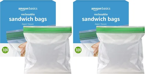 Miniatura 6 de Amazon Basics Bolsas de almacenamiento de sándwich con doble cierre para almacenamiento de alimentos, sin BPA, 100