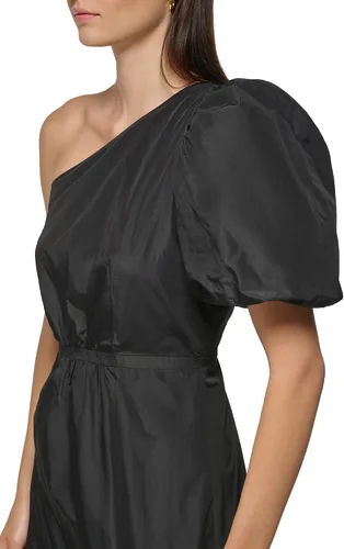 Miniatura 4 de Karl Lagerfeld Paris Women's Taffeta Sheath with One Shoulder Puff Sleeve