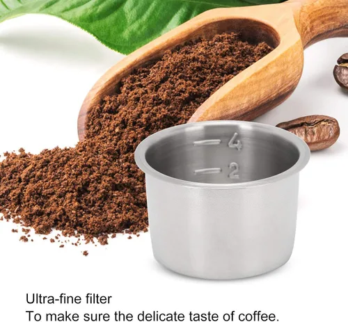Miniatura 4 de Filtro de café, 4 tazas de 2.008 in de acero inoxidable de una sola pared no presurizada filtro poroso cesta apto para EUPA, para Donlim