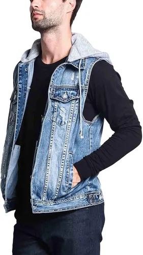 Miniatura 2 de Victorious Rocker Denim Jean Chaleco Chaqueta