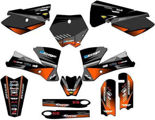 Miniatura 14 de Kit de base gráfica SX 105 SURGE Black Senge 2003-2005 compatible con KTM