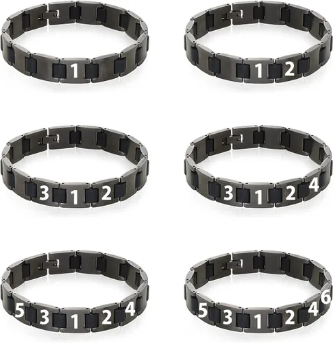 Miniatura 5 de MYKA - Personalize Edge Name Bracelet for Men - in Black Stainless Steel - Customized Engraved Multiple Names Inscription - Jewelry Gift for Him