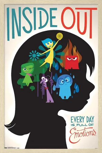 Miniatura 6 de Trends International Disney Pixar Inside Out - Póster de pared de emociones, 14.725 x 22.375 pulgadas, versión enmarcada de madera de granero