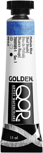 Miniatura 80 de GOLDEN QoR Acuarelas para artistas, Azul cobalto y teja, tubo de 11 ml, pintura profesional de acuarela, semiopaca Verde azulado cobalto