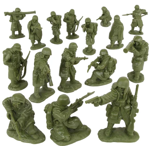 Miniatura 4 de BMC Korean War Winter Battle - 16pc OD Green United States Soldier Figures