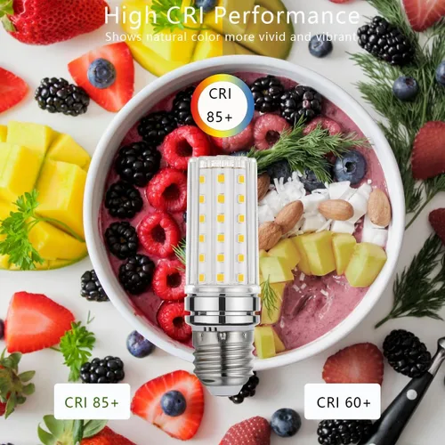 Miniatura 6 de BOGAO Bombilla LED E26, bombillas LED blancas de 12 W 6000 K, equivalente a 80-100 W, base E26, 1200 lúmenes (paquete de 4 blanco)