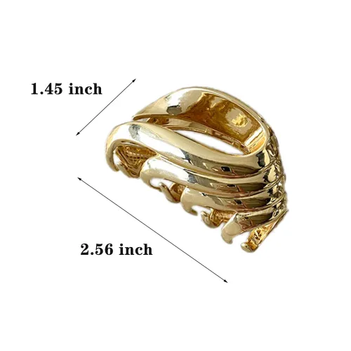 Miniatura 2 de BeeGift 3 pinzas para el cabello, tres 3 colores de pinzas de metal para el cabello, 4 pulgadas, exquisitos diseños geométricos, pinzas