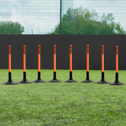 FORZA Slalom - Bastones de agilidad | Mejora la resistencia, la velocidad y el juego de pies | Opciones de color, tamaño y base de goma disponibles