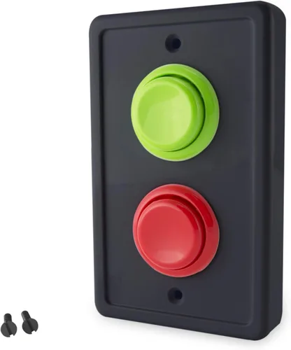 Cubierta de placa para interruptor de luz arcade, interruptor único (negro/verde, rojo), placa de pared basculante de tamaño estándar de 1 banda,