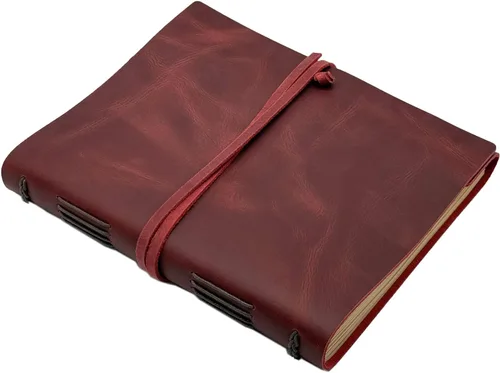 Miniatura 9 de Cuaderno de diario marrón – El mejor diario de cuero genuino fresco para escritores, tamaño A5, 6.2 x 8.5 pulgadas, bloc de notas para hombres