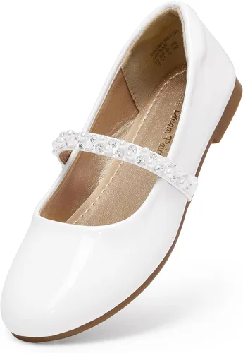 DREAM PAIRS Zapatos de vestir Mary Jane para niñas, zapatos planos de bailarina para boda, fiesta (bebéniño pequeñoniño grande)