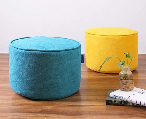 Miniatura 5 de Puf redondo otomano, extraíble y lavable, reposapiés, silla de pie para sala de estar, dormitorio, guardería, habitación de los niños, decoración