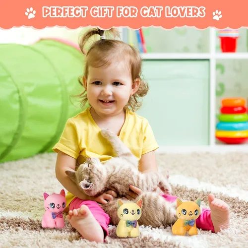 Miniatura 5 de Chalyna 12 Piezas Lindo Juguete de Animal de Peluche de 4 Pulgadas Mini Peluche Sirena Tigre Tortuga Cachorro Cerdo Alpaca Gato Adornos Muñeca