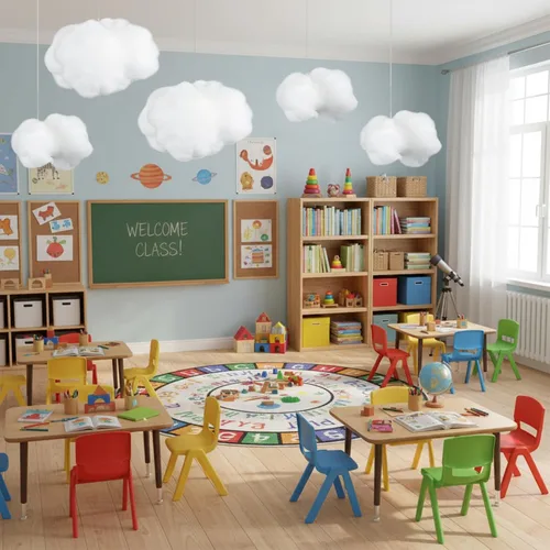 Miniatura 4 de Jetec 3 piezas de accesorios de nube artificial en forma de nube 3D, decoración colgante para habitación, adorno colgante decorativo para boda
