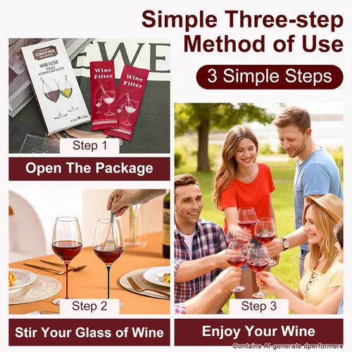 Miniatura 7 de Filtro de varitas de vino, elimina sulfitos e histaminas: puede reducir y aliviar las alergias y sensibilidades al vino, purificador para restaurar