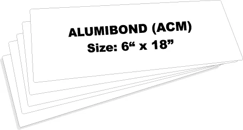 Alumibond - Letrero de metal en blanco (paquete de 5), hecho de placa de metal Alumibond para crear letreros personalizados de metal o calle al aire
