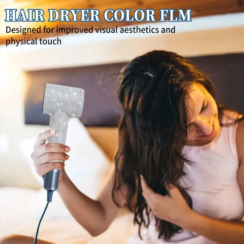 Miniatura 6 de Calcomanía de diamantes de imitación para secador de pelo Laifen, película protectora con cubierta de diamante para secador de pelo, diamante