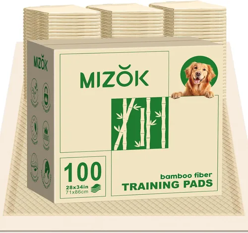 Miniatura 13 de MIZOK Almohadillas para orina para perros, 36 x 36 pulgadas, almohadillas de bambú para orina de perro, almohadillas para perros extra grandes