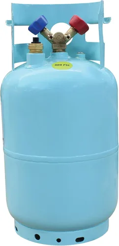 Miniatura 8 de Tanque de recuperación de refrigerante gris/amarillo Mastercool (62010) - 30 lb. de capacidad