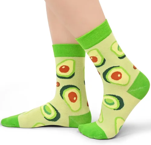 Miniatura 4 de Dsia Zamur Calcetines altos para niños y niñas, paquete de 4 a 6 unidades + caja de regalo, novedosos calcetines de pantorrilla coloridos para niños