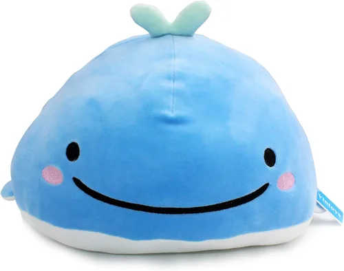 Muy suave ballena azul tiburón abrazar almohada de peluche muñeca pez peluche animales de peluche 17 pulgadas