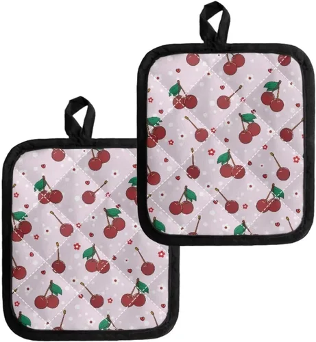 Miniatura 28 de UNICEU Porta ollas de mariposa con diseño de gallo, 2 paquetes para cocina, hornear, parrilla, cocinar, resistentes al calor, almohadillas calientes