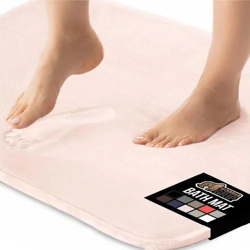 Miniatura 33 de GORILLA GRIP Alfombras de Baño de Espuma Viscoelástica, Tapetes de Baño de Terciopelo Suave y Absorbente, Puntos Duraderos en la Parte Inferior