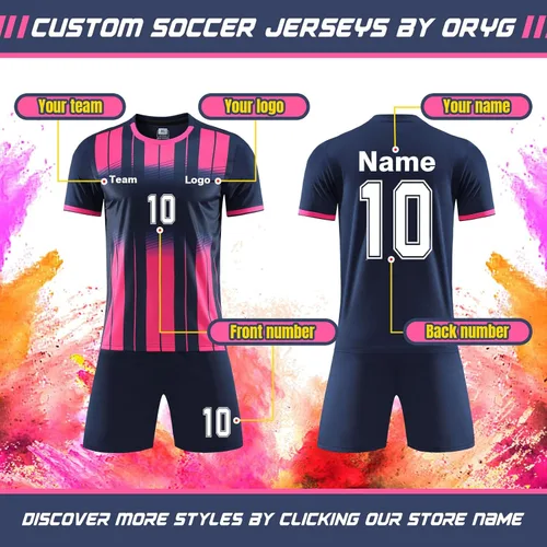 Miniatura 2 de Camisetas de fútbol personalizadas para hombres, mujeres, niños, camisetas de fútbol personalizadas, pantalones cortos, uniformes