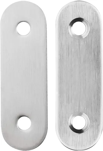 Miniatura 2 de Paquete de 50 placas de esquina planas de metal para unir placas de unión de metal, soporte de reparación con tornillos de fijación, 2 pulgadas x