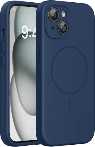 Miniatura 16 de Miracase Funda diseñada para iPhone 13, con protector de pantalla de vidrio templado, forro de microfibra suave antiarañazos, funda de goma