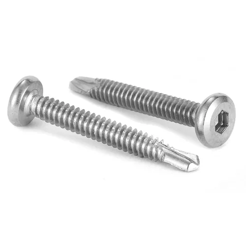 Miniatura 10 de Tornillos de chapa metálica #12 x 5/8 pulgadas, 100 tornillos de cabeza plana de acero inoxidable 410, tornillos Tek, tornillos Allen, tornillos