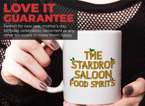 Miniatura 7 de Bubble Hugs Taza de café para videojuegos The Stardrop Saloon Food Spirits - Farming Country Adventure Gaming Gamer Stardew Pelican Town 11 onzas