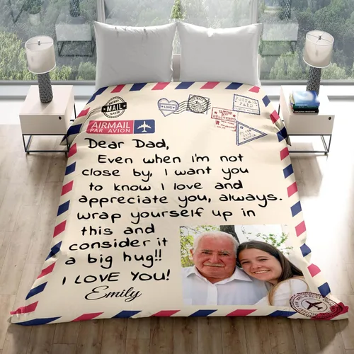Miniatura 2 de Manta personalizada para el Día del Padre para papá, manta cálida y suave con letra, regalo personalizado para papá para el Día del Padre Manta