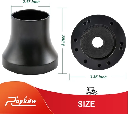 Miniatura 6 de Roykaw Adaptador de dirección para carrito de golf compatible con Club Car DS Negro