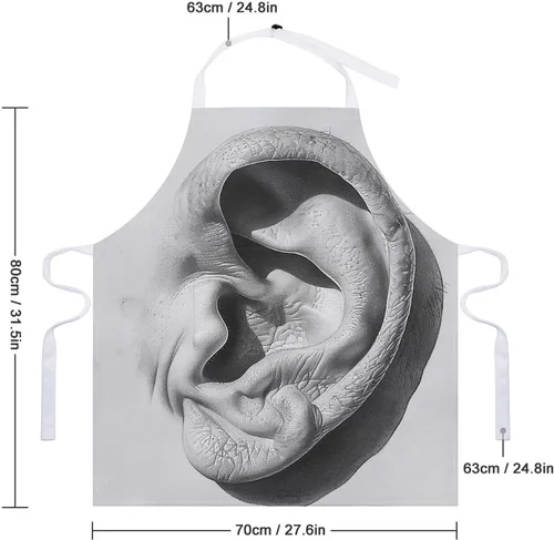 Miniatura 2 de MUSM Delantal para adultos – 27.6 x 31.5 pulgadas, delantales de poliéster resistentes con dos bolsillos grandes, delantal de cocina impermeable